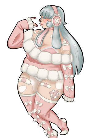 full body, full render, colored lineart